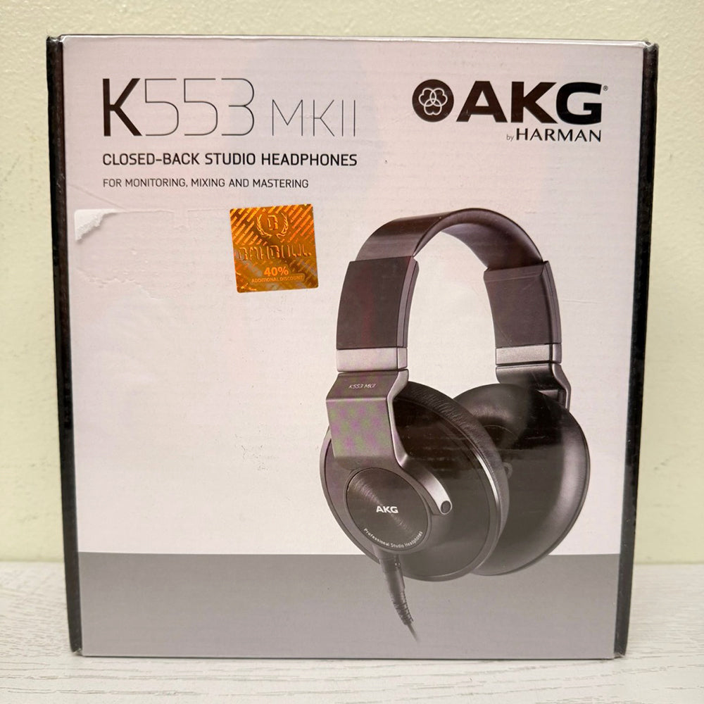 AKG K553 MKII Closed-Back Studio Headphones – Professional Over-Ear Monitor for Mixing, Mastering & Recording – by HARMAN (Brand New)