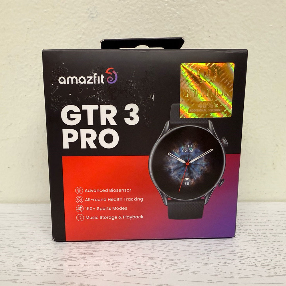 Amazfit GTR 3 Pro Smart Watch – 1.45” AMOLED, 150+ Sports Modes, Advanced Health Tracking, Black (Brand New)