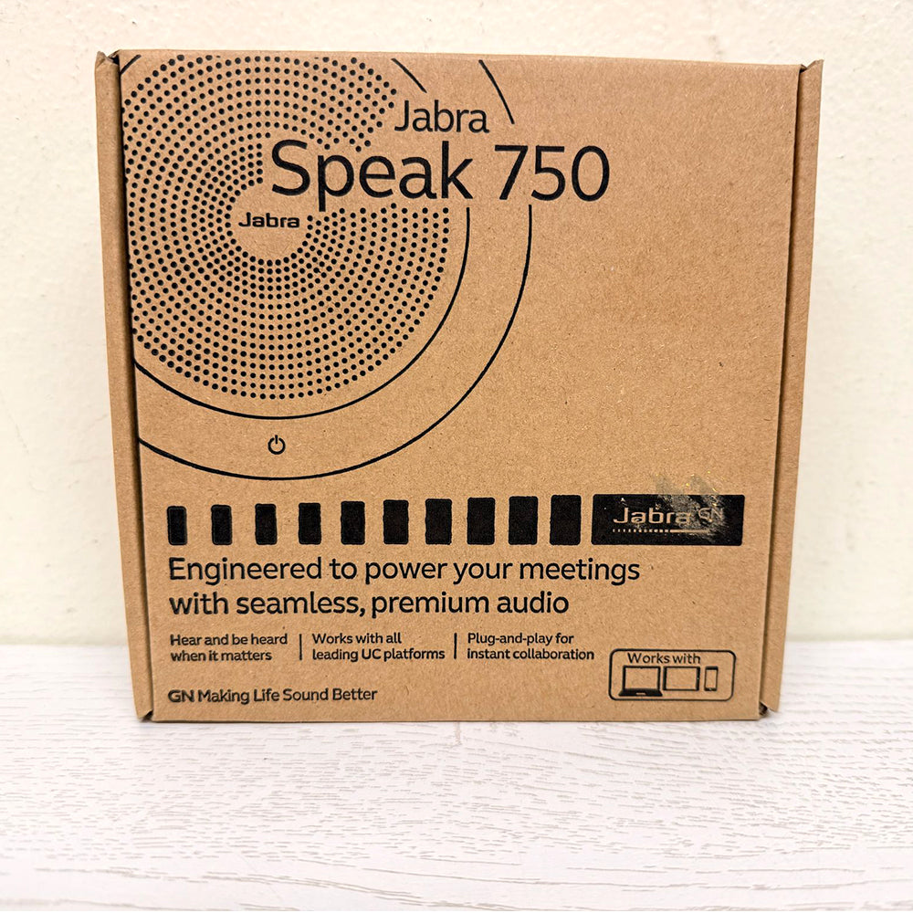Jabra Speak 750 UC Wireless Bluetooth Speaker – Portable Conference Speakerphone for Softphones & Mobile Devices (Lightly Used)