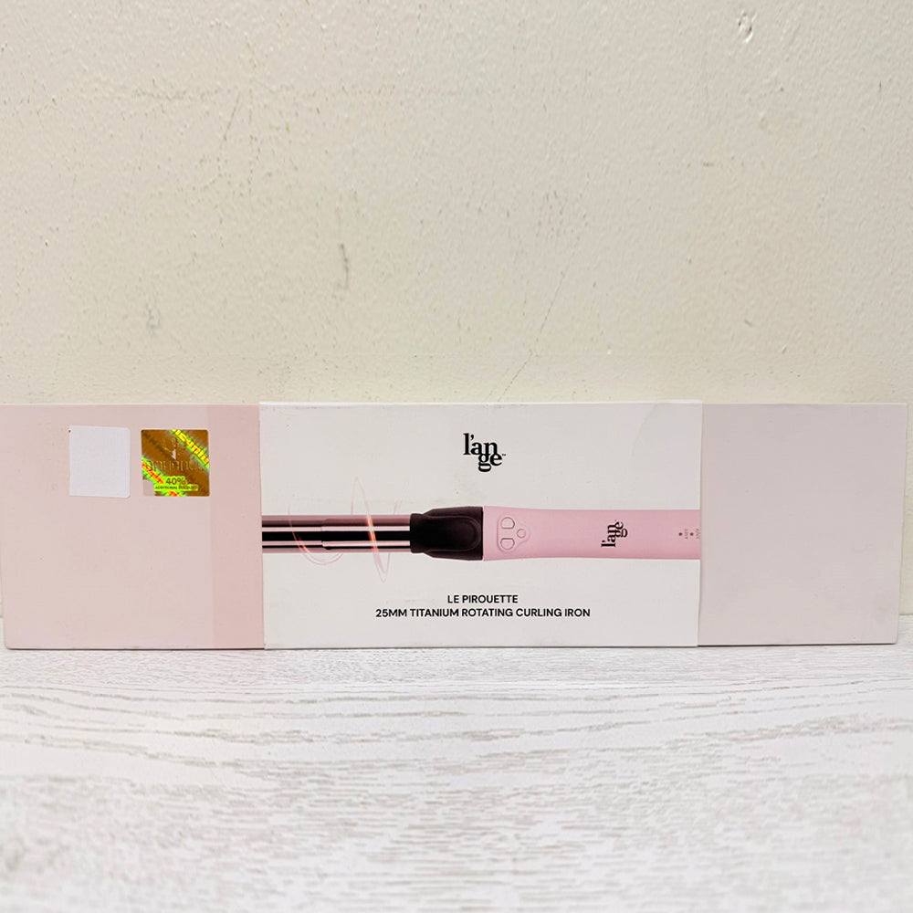 L'ANGE HAIR Le Pirouette 25MM Titanium Rotating Curling Iron – Blush (Brand New)
