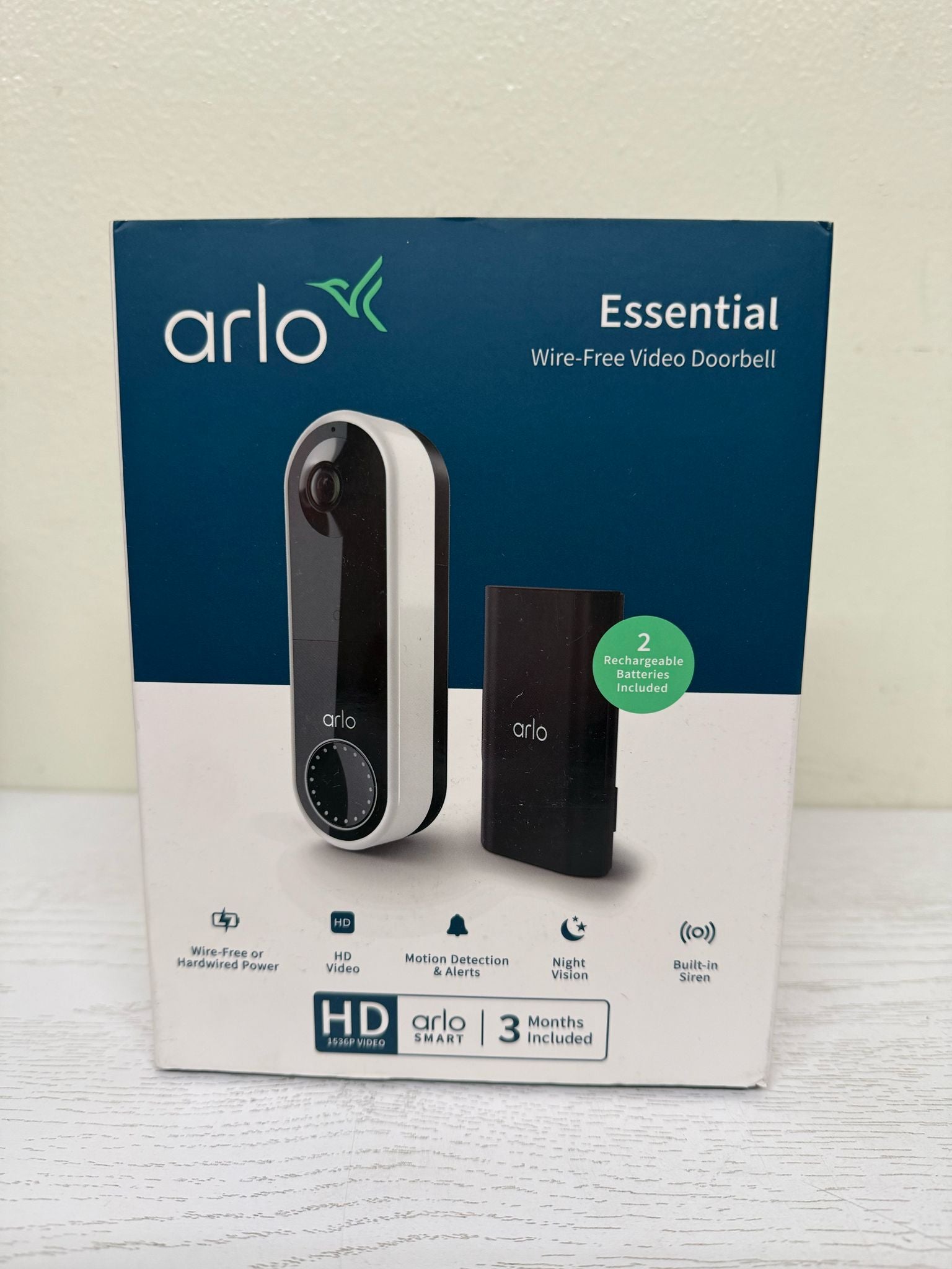 Arlo Essential Wireless Video Doorbell Security Camera (Brand New)