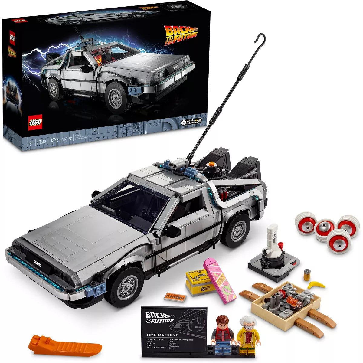 LEGO Icons Back to the Future Time Machine Car Set 10300 (Brand New)