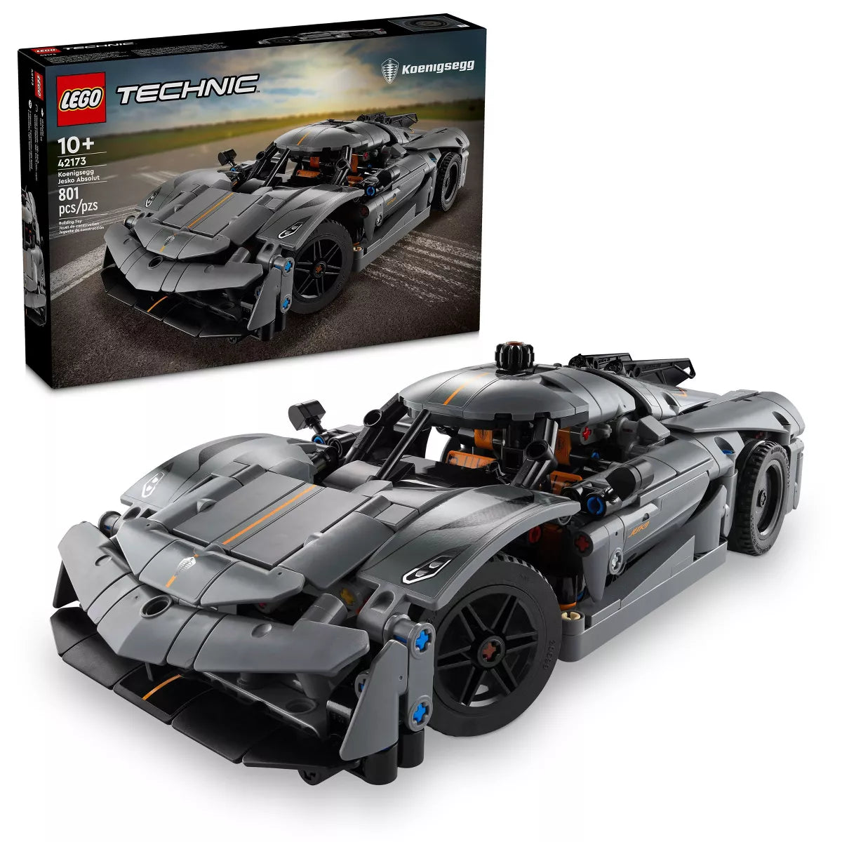 LEGO Technic Koenigsegg Jesko Absolut Gray Hypercar Building Toy 42173 (Open Box)