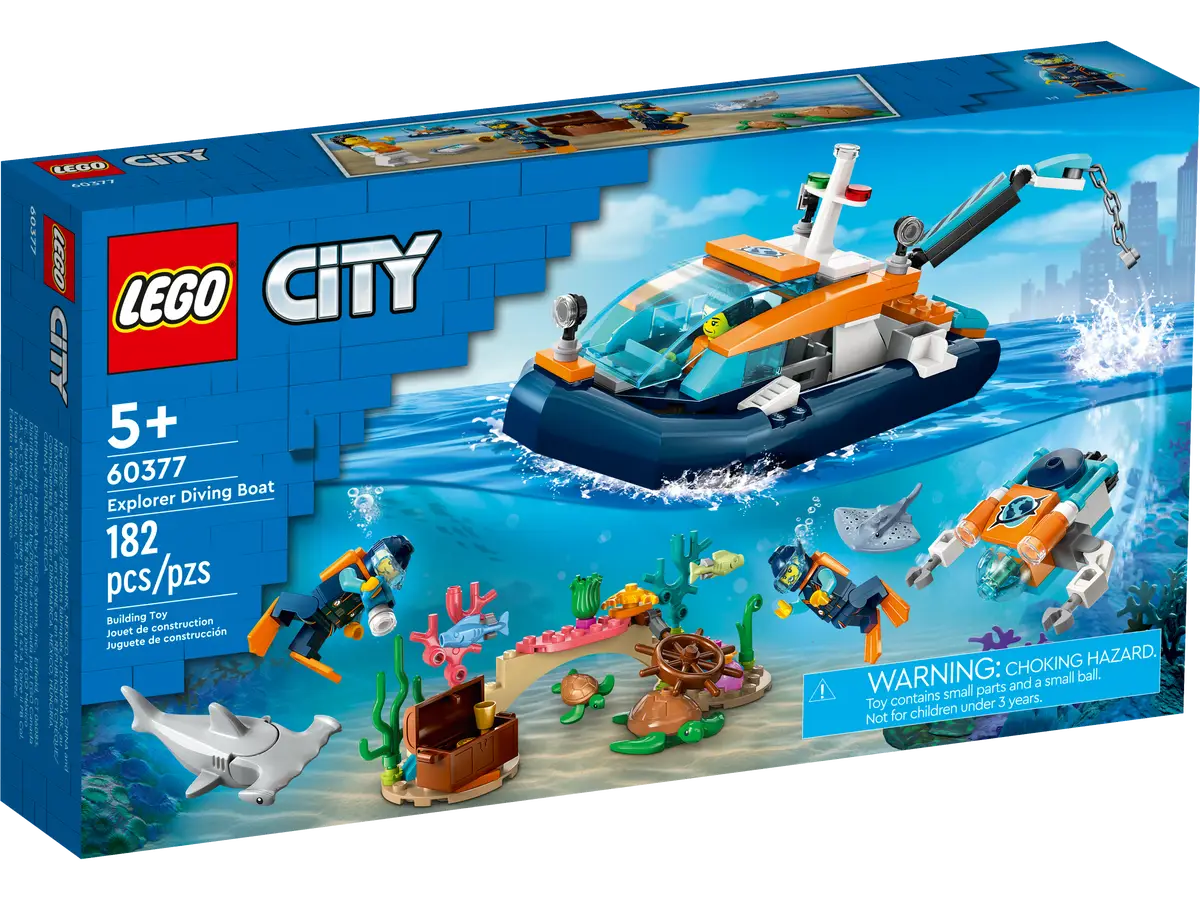 LEGO City Explorer Diving Boat (60377) (Brand New)