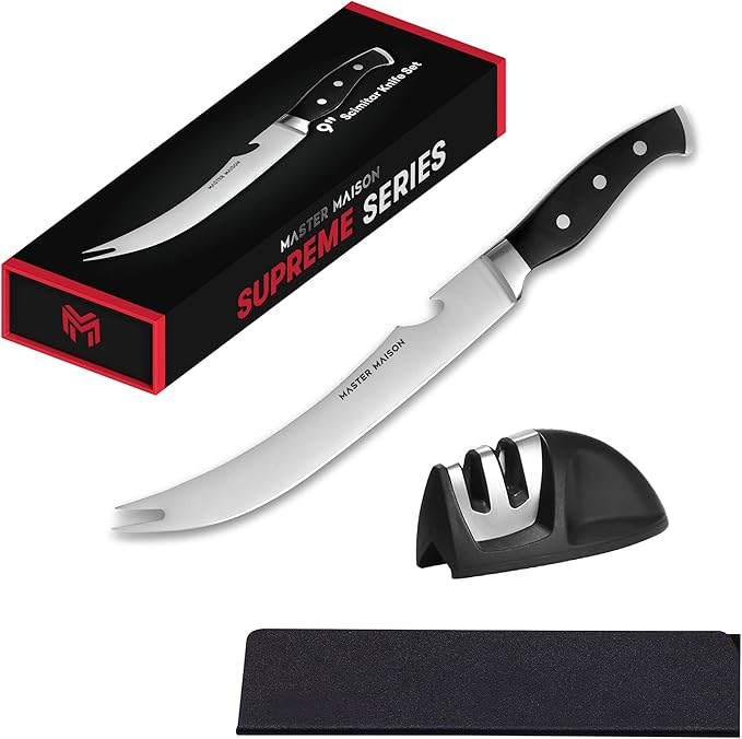 Master Maison 9" Professional Scimitar Knife Set (Brand New)