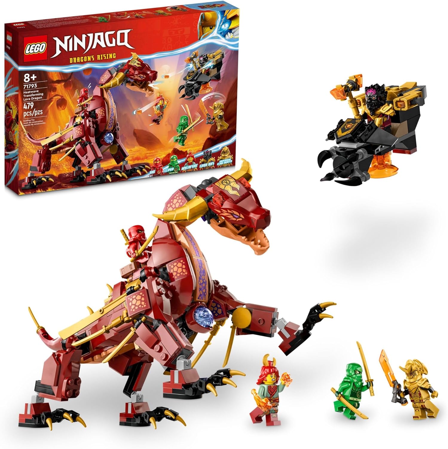 LEGO NINJAGO Heatwave Transforming Lava Dragon (71793) (Brand New)