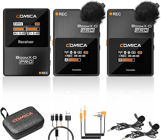 COMICA BoomX-D2 PRO Wireless Lavalier Microphone (Brand New)