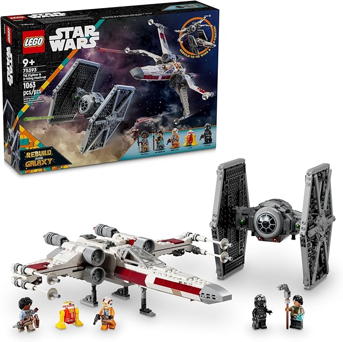 LEGO Star Wars TIE Fighter &amp; X-Wing Mash-up Building Toy Set (75393) (Brand New)