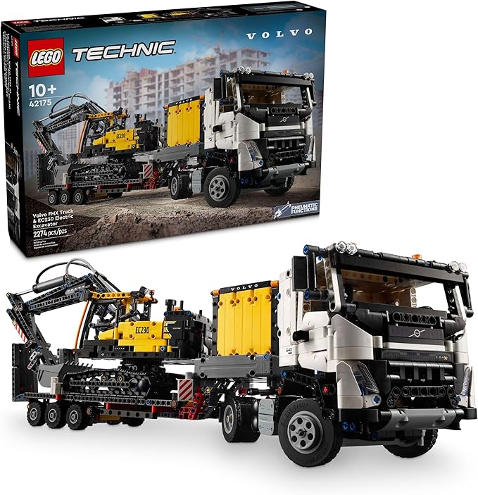 LEGO Technic Volvo FMX Truck & EC230 Electric Excavator Building Toy (42175) (Open Box)