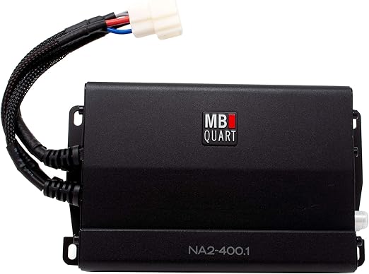 MB Quart Marine Powersports Nautic 1 Channel 400 Watt Maximum Power Full Range Class D Amplifier with PWM MOSFET Power, Black (Brand New)