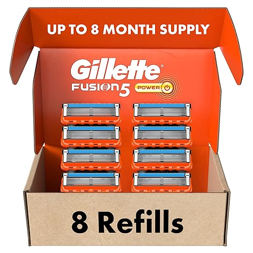 Gillette Fusion5 Power Razor Blade Refills, 8 Count (Brand New)