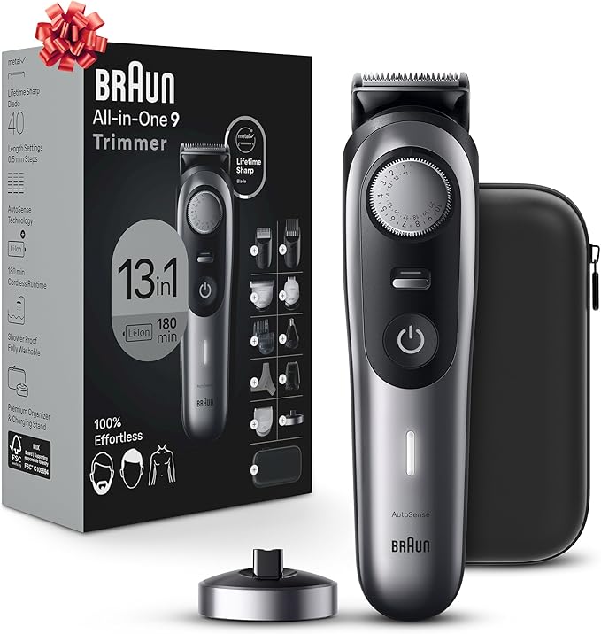 Braun All-in-One Style Kit Series 9 9440 – 13-in-1 Trimmer for Beard, Body, Manscaping, Hair Clippers &amp; More – Ultimate Grooming Kit for Men (Lightly Used)