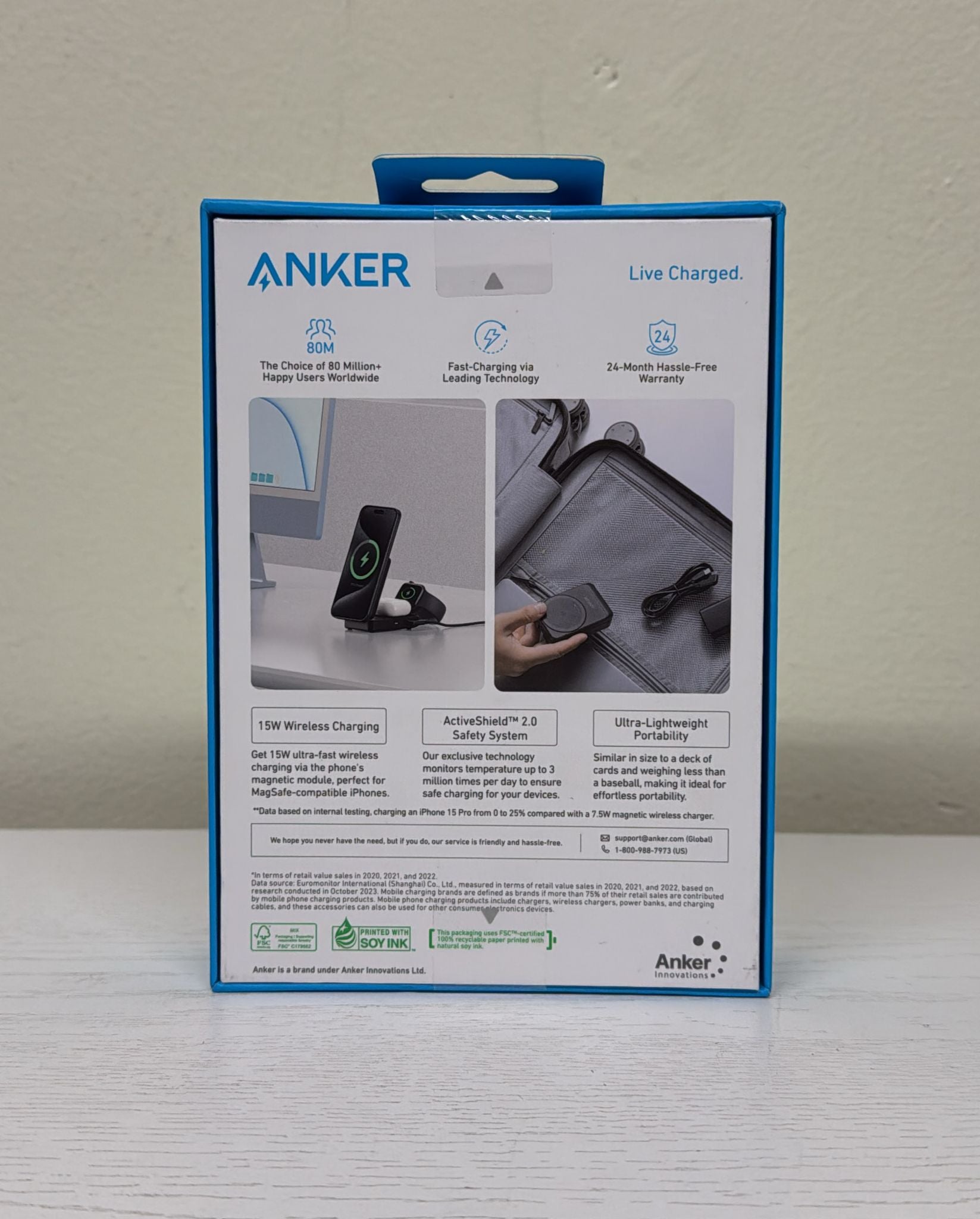 Anker MagGo Wireless Charging Station (Foldable 3-in-1)