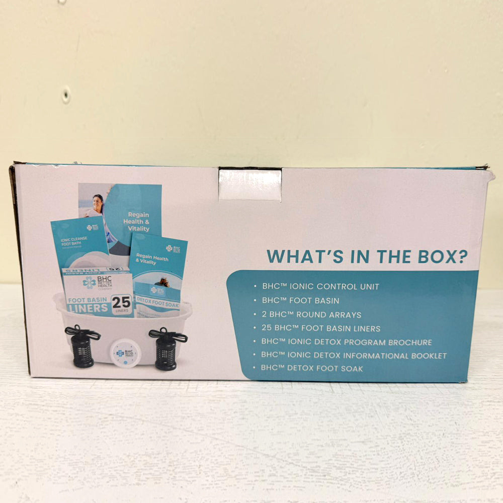 Better Health Company Ionic Detox Cleanse System – Foot Spa Bath with Round Arrays & Liners – Brand New