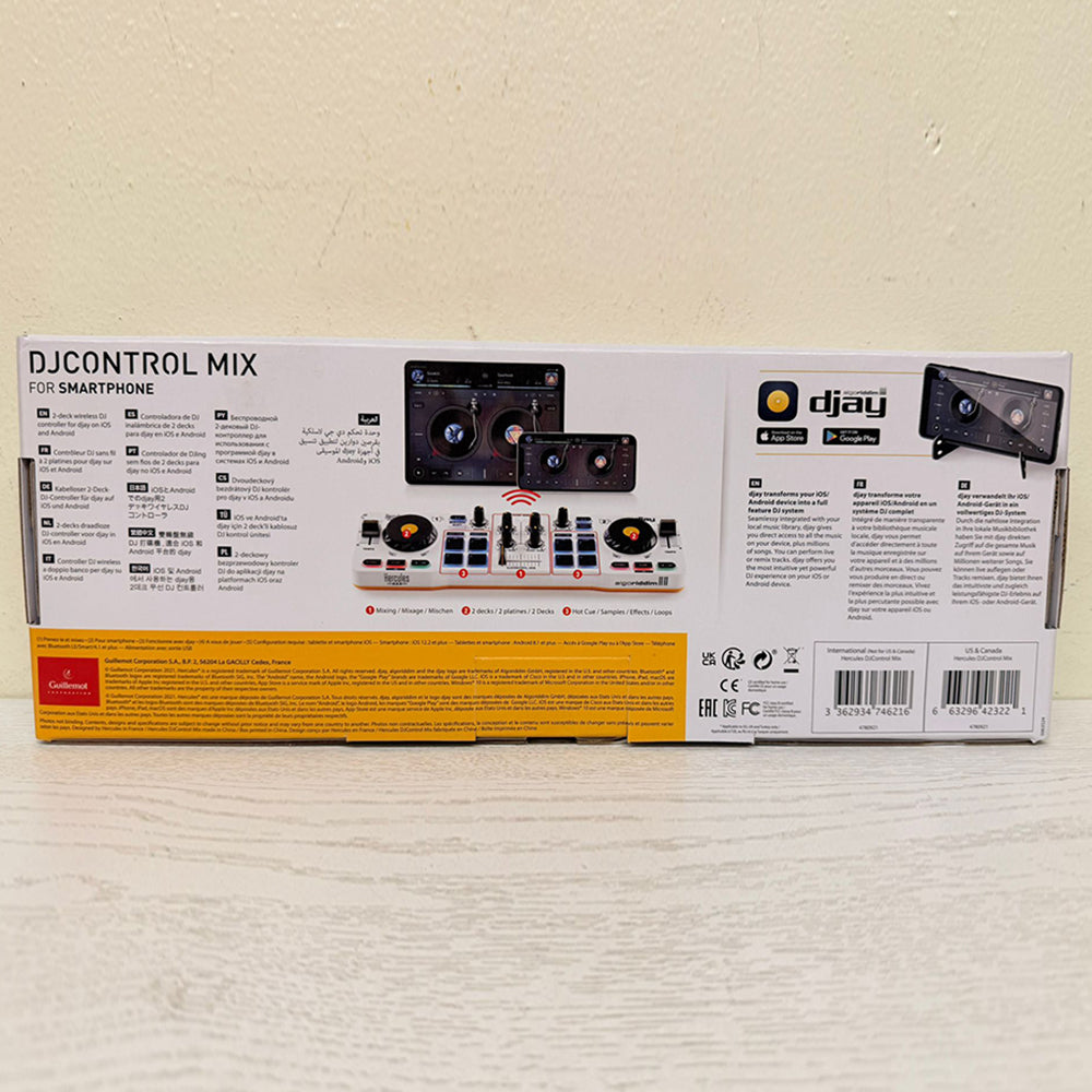 Hercules DJ Control Mix – Bluetooth Wireless DJ Controller for Smartphones – (Brand New)