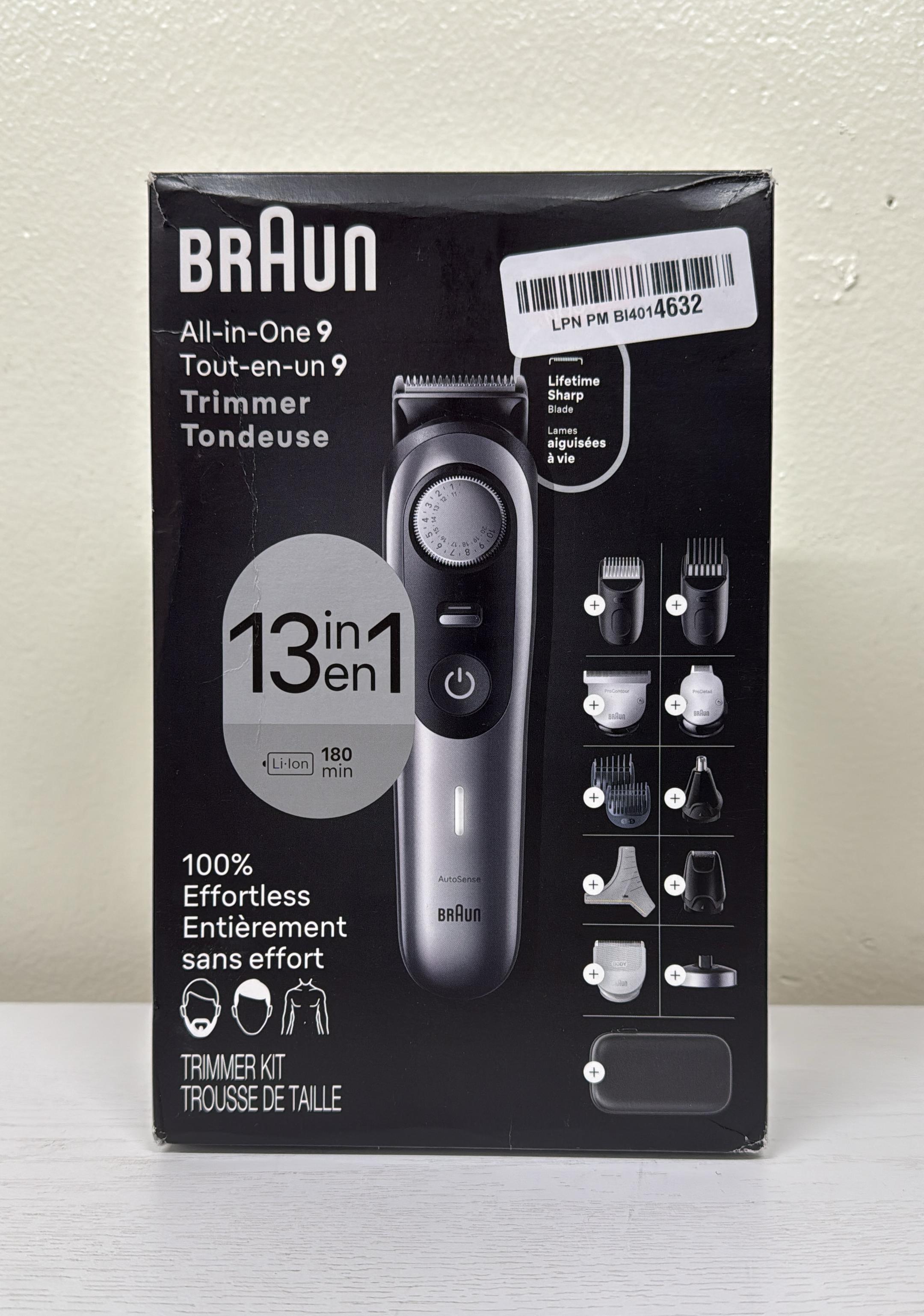 Braun All-in-One Style Kit Series 9 9440 – 13-in-1 Trimmer for Beard, Body, Manscaping, Hair Clippers &amp; More – Ultimate Grooming Kit for Men (Lightly Used)