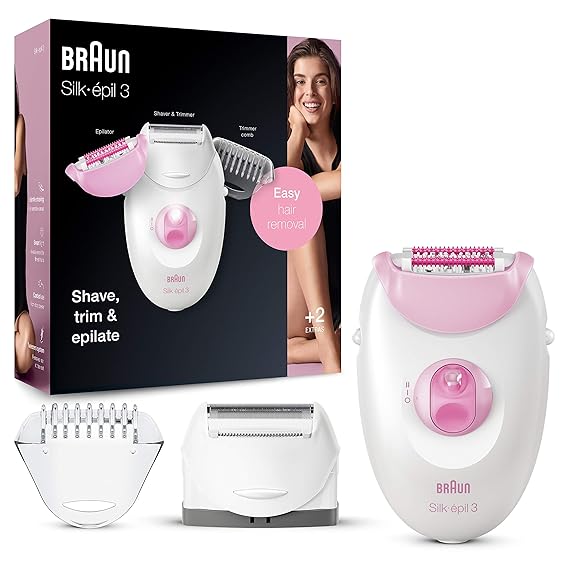 Braun Epilator Silk-epil 3 3-270 – Hair Removal Device for Women, Epilator, Shaver &amp; Trimmer