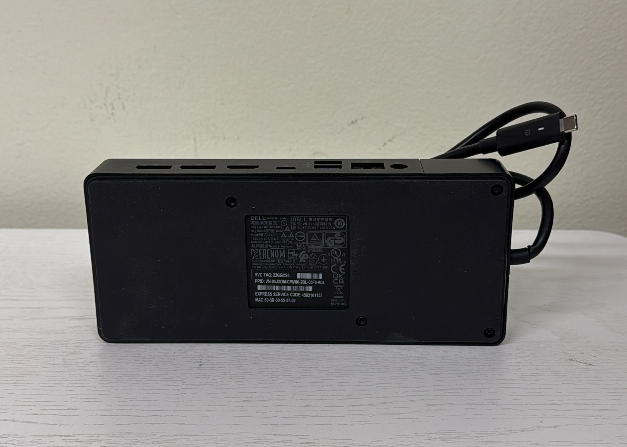 Dell WD19S USB-C 180W PD Docking Station