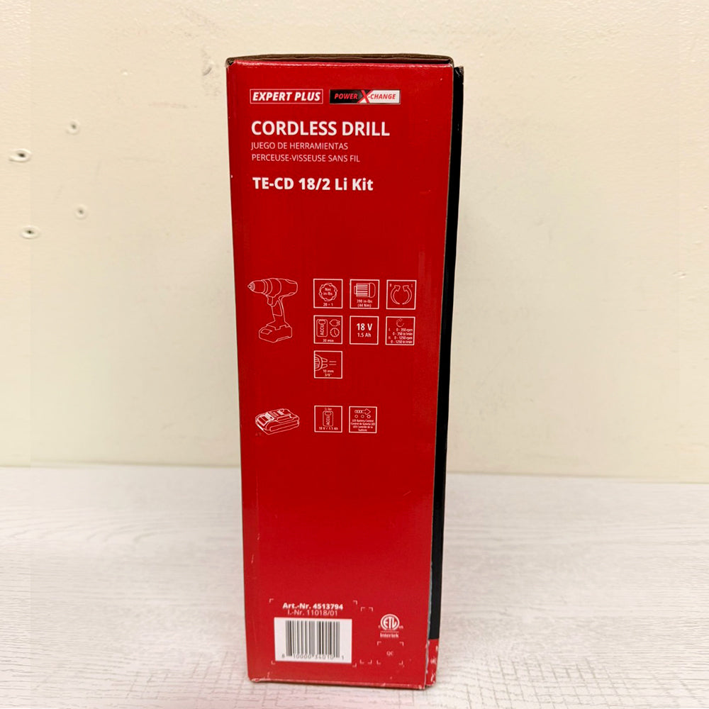 Einhell TE-CD 18/2 Li Kit 18V Cordless Drill/Driver with 2x Batteries + Charger – (Brand New)