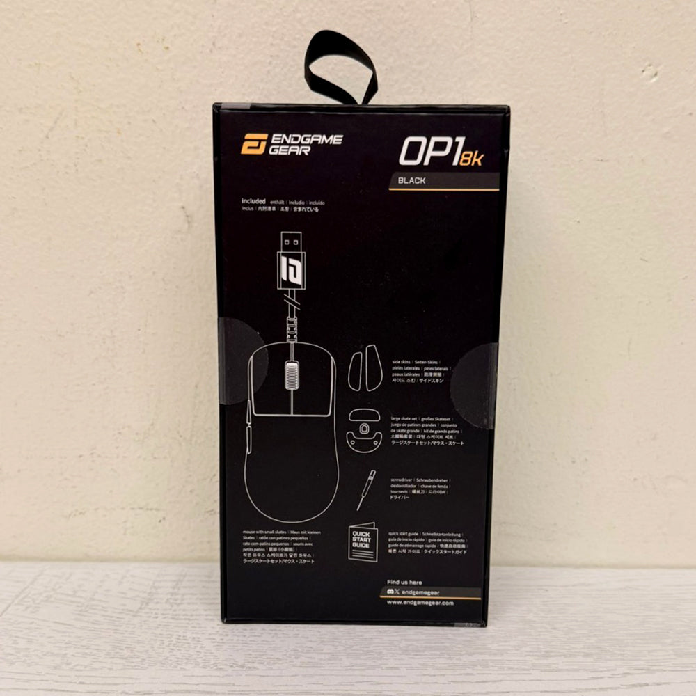 Endgame Gear OP1 8k Wired Gaming Mouse – 8000Hz Polling Rate, PixArt PAW3395 Sensor, Kailh GX Switches – Black (Brand New)