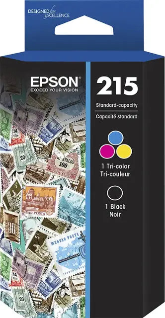 Epson 215 Standard Capacity Ink Cartridges – Black &amp; Multicolor – High-Quality Printing