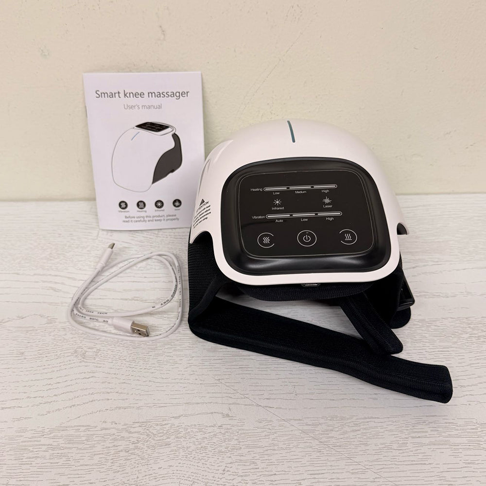 FOCHIER F Knee Massager – Wireless Heated Vibration Therapy with Infrared, LED Touchscreen & Adjustable Straps – Rechargeable for Joint Pain Relief (Lightly Used)
