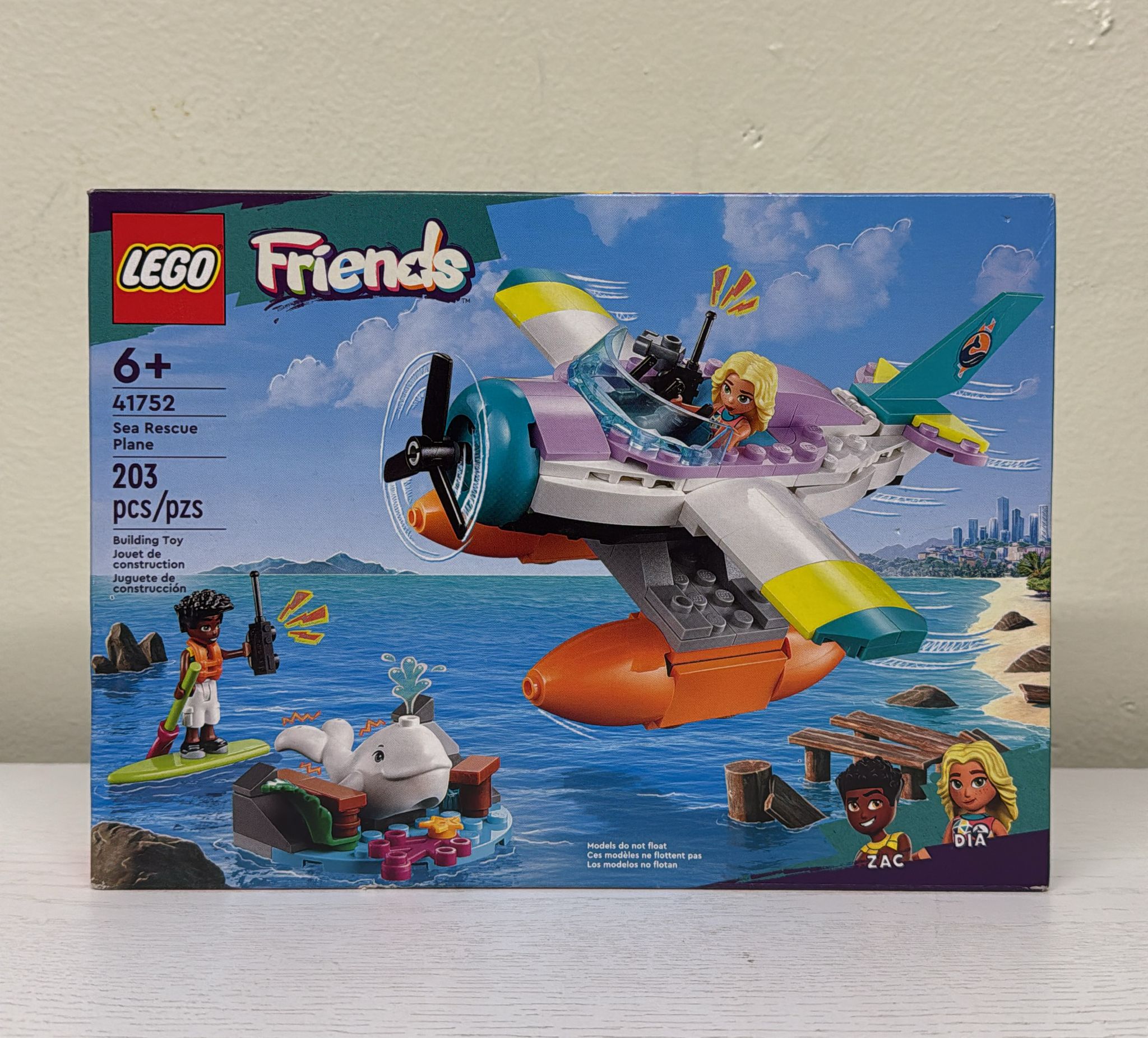 LEGO Friends Sea Rescue Plane Toy Adventure Building Set 41752