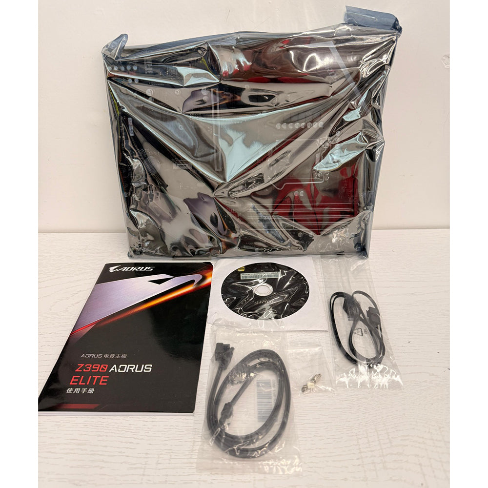 GIGABYTE Z390 AORUS ELITE ATX Motherboard – Intel LGA 1151, DDR4, Dual M.2 Thermal Guard, RGB Fusion (Brand New)