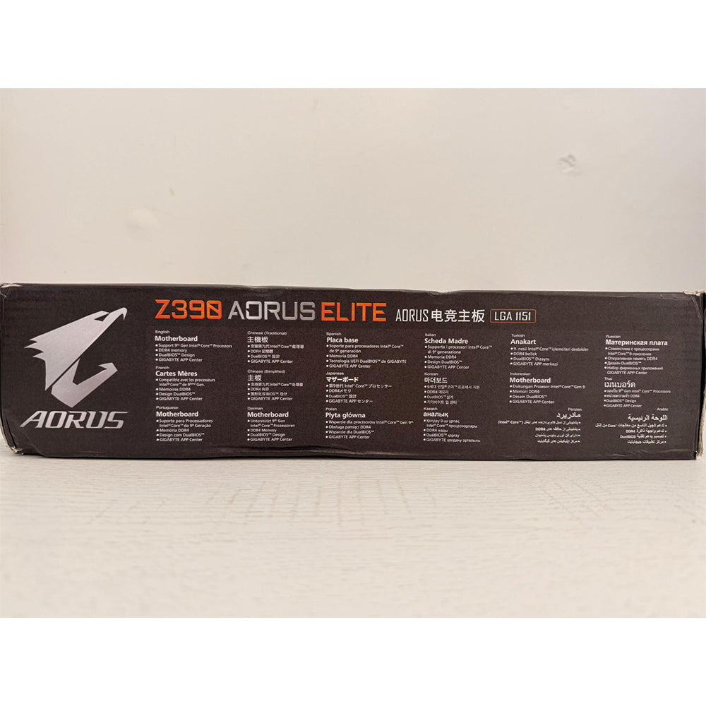 GIGABYTE Z390 AORUS ELITE ATX Motherboard – Intel LGA 1151, DDR4, Dual M.2 Thermal Guard, RGB Fusion (Brand New)
