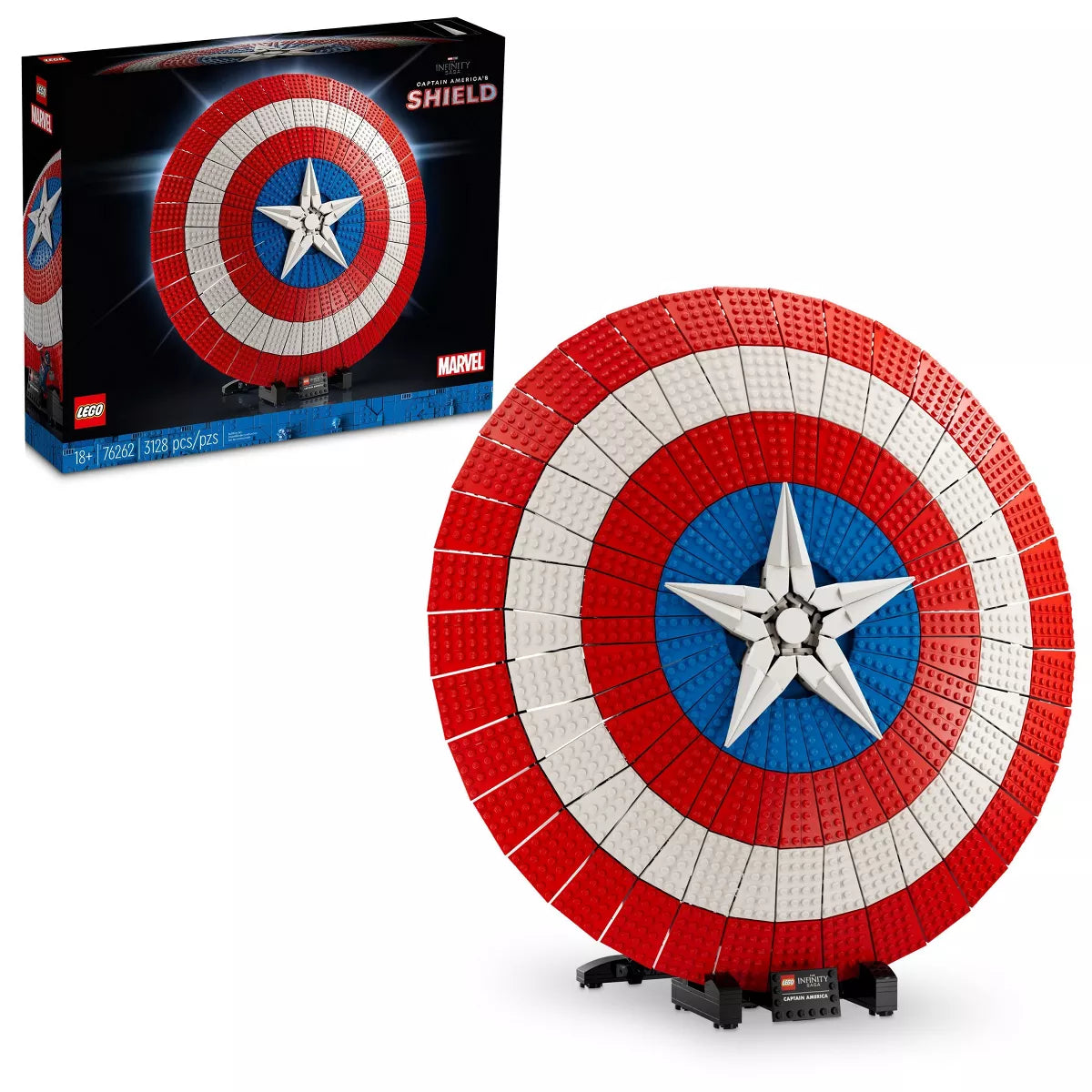 LEGO Marvel Captain America's Shield Building Model Kit (76262) (Brand New)