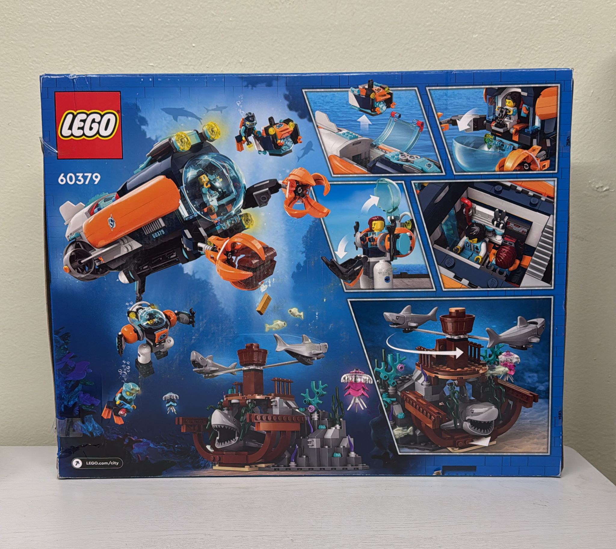 LEGO City Deep-Sea Explorer Submarine Multi-Feature Building Toy Set (60379)