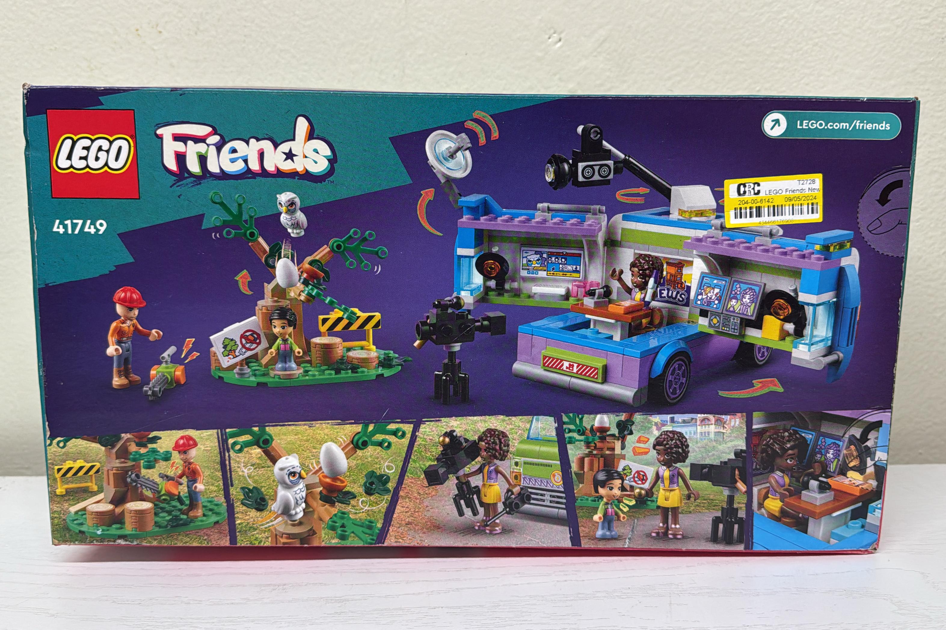 LEGO Friends Newsroom Van Pretend Building Toy 41749