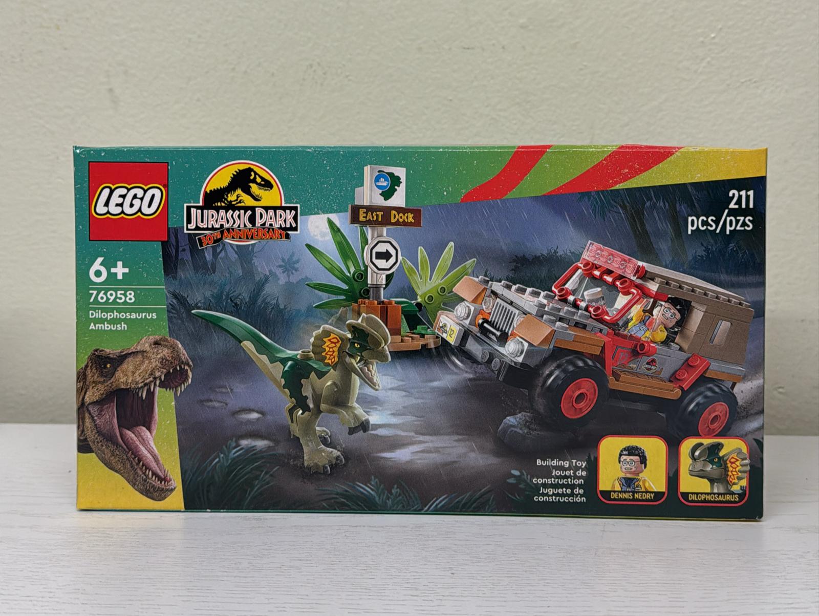 LEGO Jurassic Park Dilophosaurus Ambush Dinosaur Toy 76958