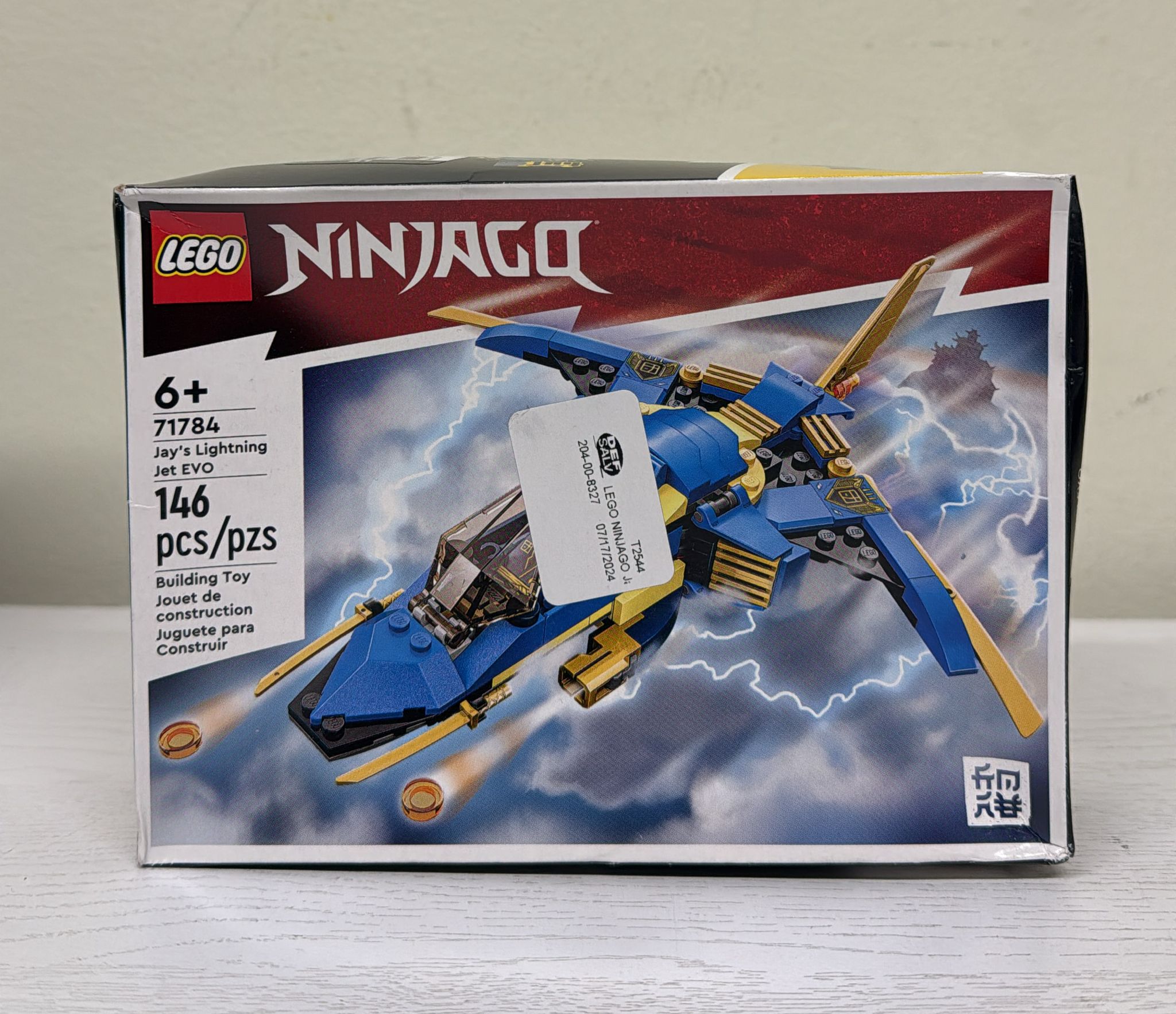 LEGO NINJAGO Jay Lightning Jet EVO Toy Plane Set (71784)