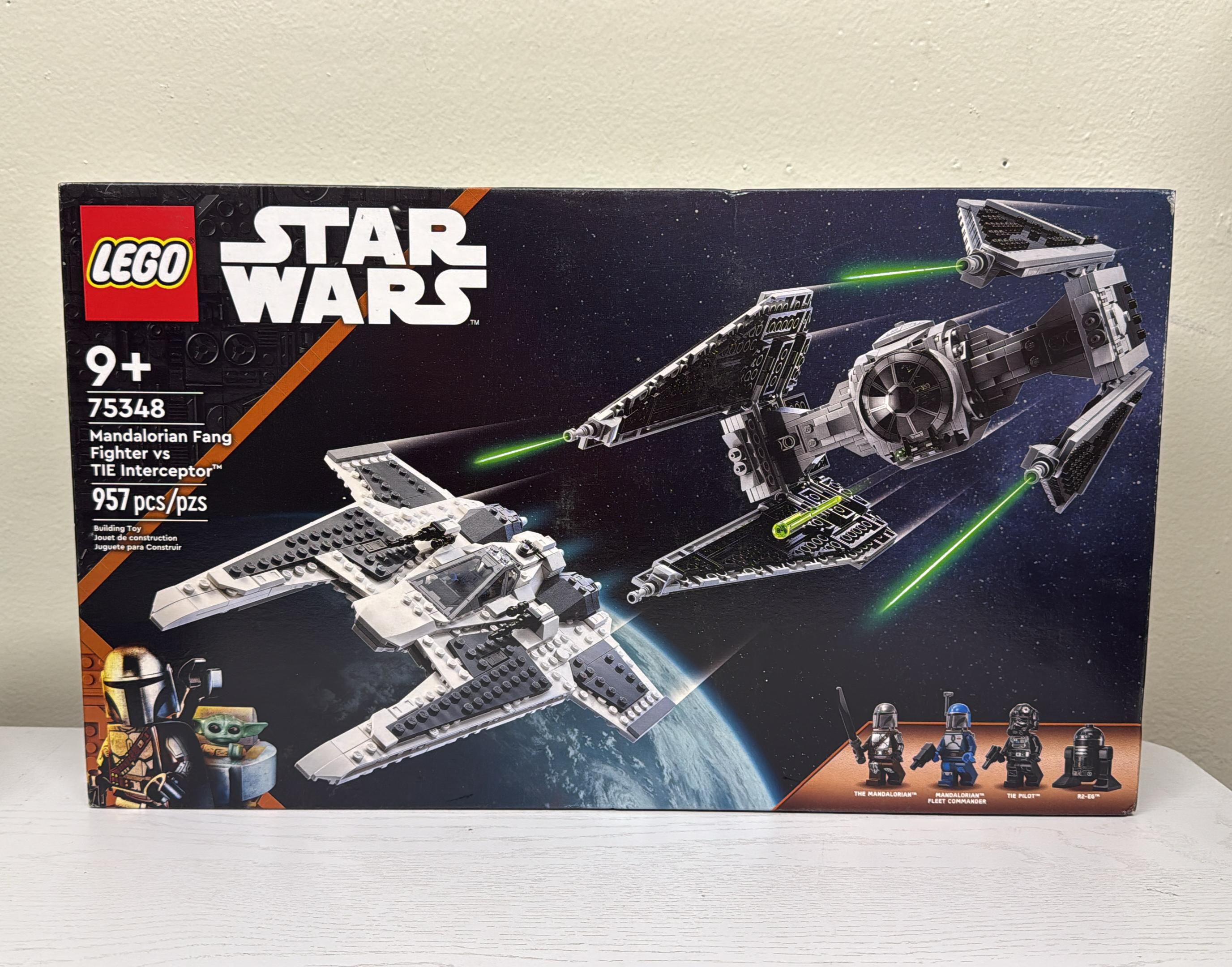 LEGO Star Wars Mandalorian Fang Fighter vs. TIE Interceptor Building Toy 75348