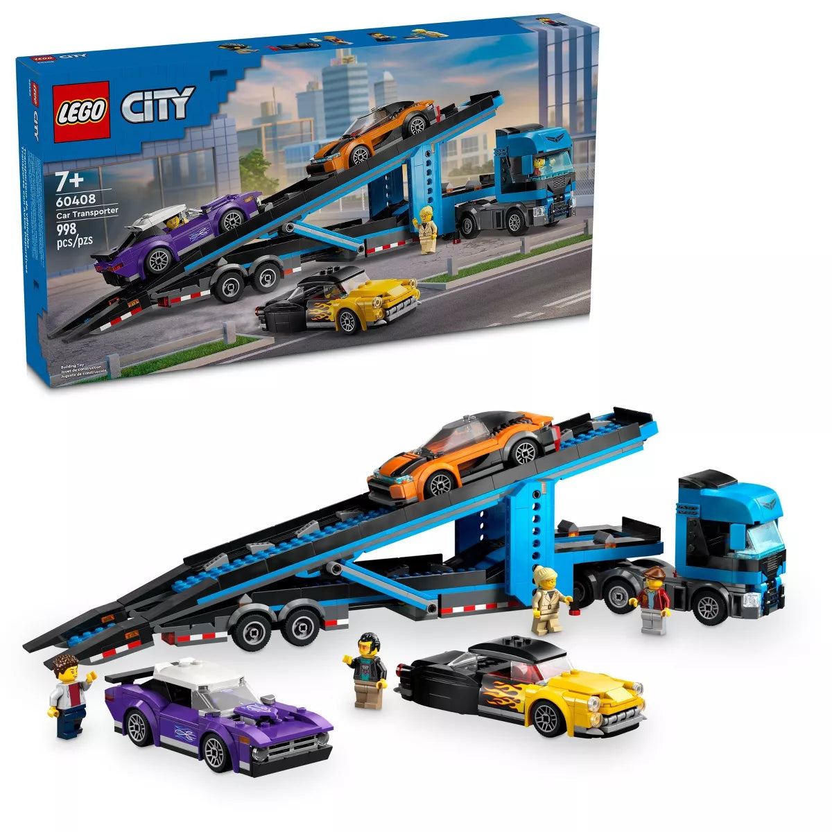 LEGO City Car Transporter Truck with Sports Cars (60408) (Open Box)