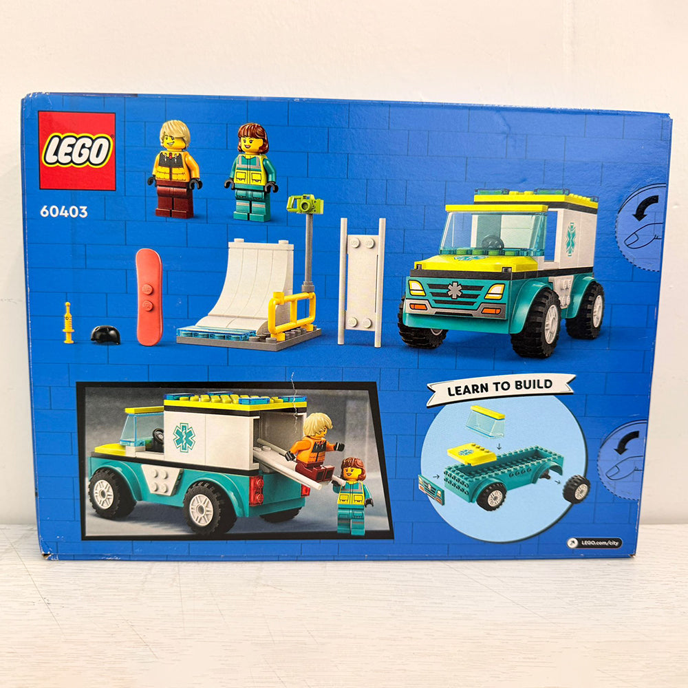 LEGO City Emergency Ambulance & Snowboarder – Set 60403 (79 pcs) (Brand New)