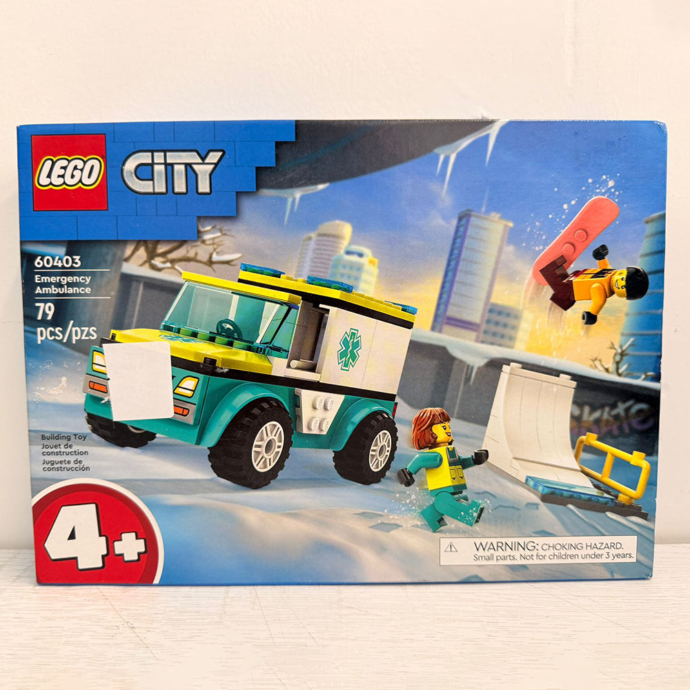 LEGO City Emergency Ambulance & Snowboarder – Set 60403 (79 pcs) (Brand New)