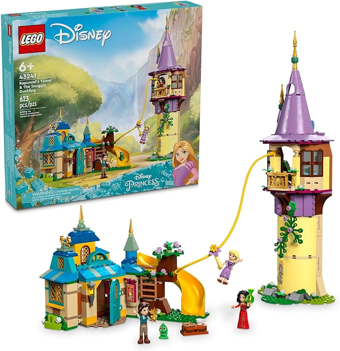 LEGO Disney Princess Rapunzel’s Tower &amp; The Snuggly Duckling Building Toy (43241)