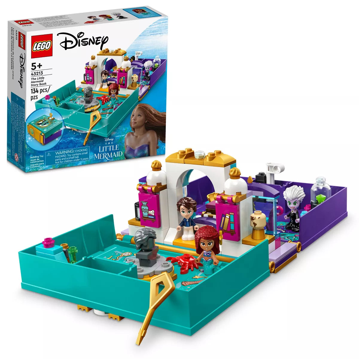 LEGO Disney The Little Mermaid Story Book Building Toy with Micro-Dolls (43213)