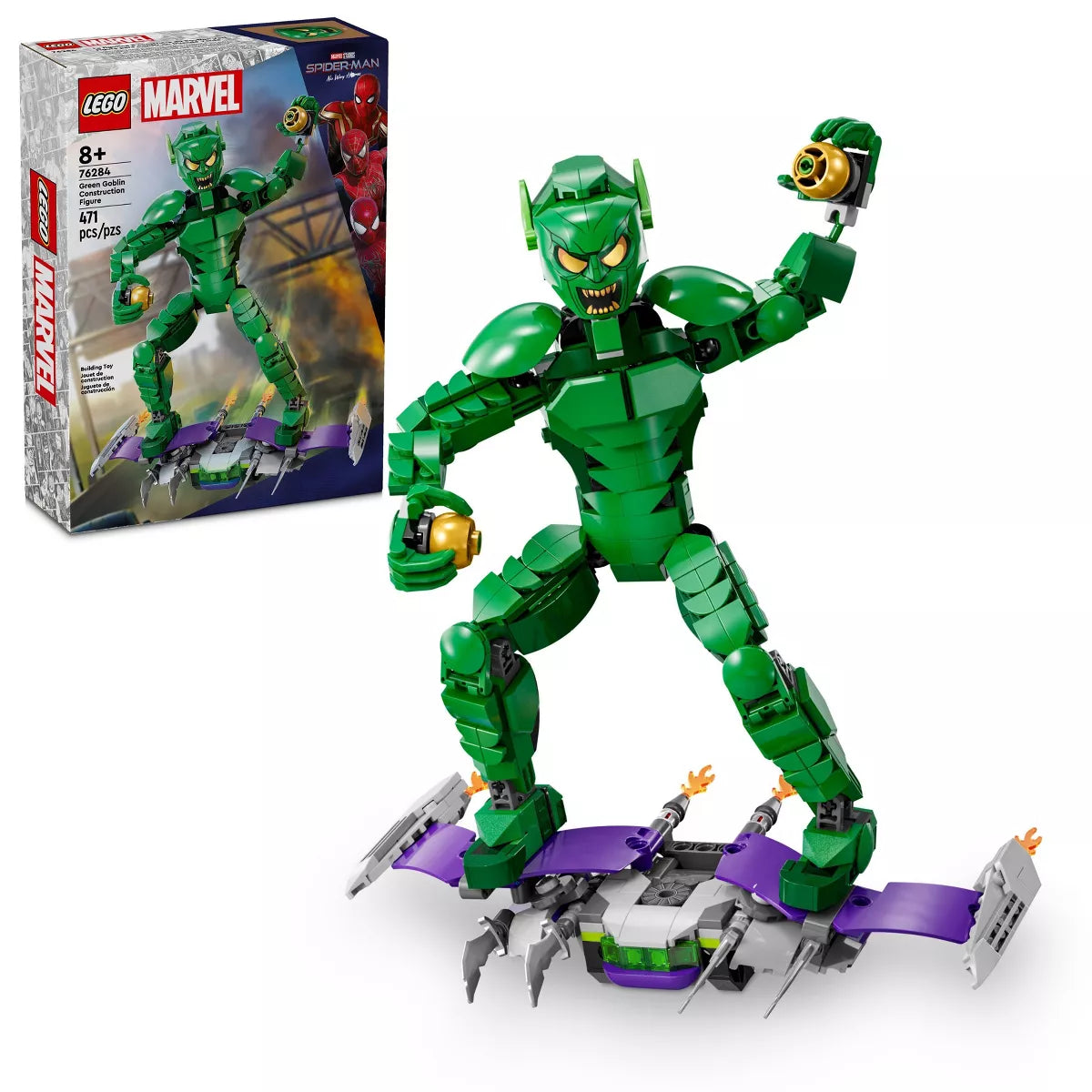 LEGO Marvel Green Goblin Construction Figure Building Toy (76284)