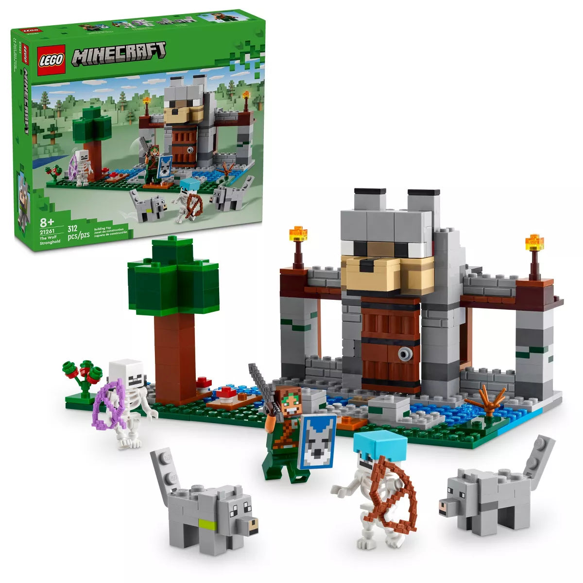 LEGO Minecraft The Wolf Stronghold Fortress Playset (21261) (Brand New)