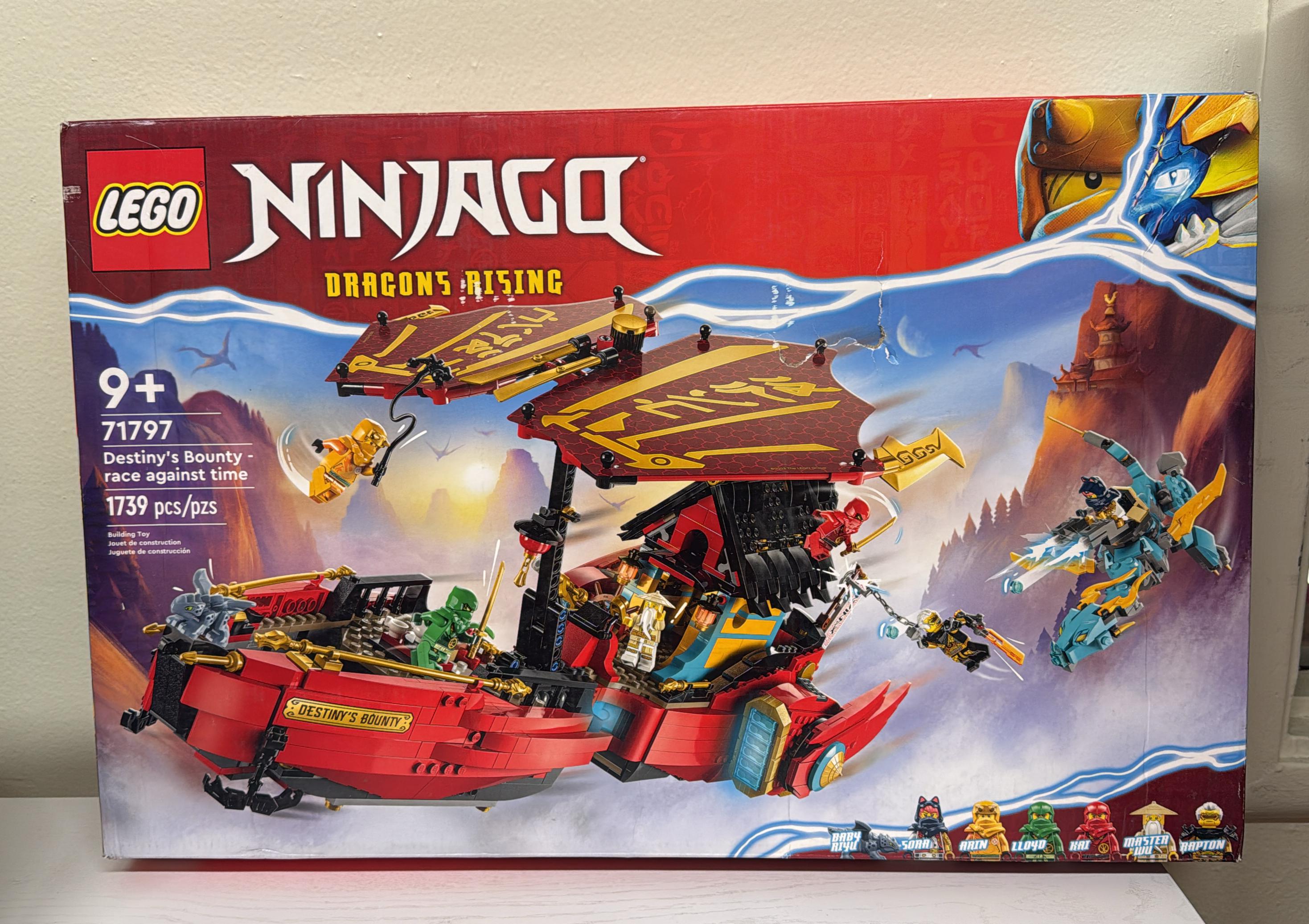 LEGO NINJAGO Destiny's Bounty – Race Against Time Dragon Building Toy 71797 (Open Box)