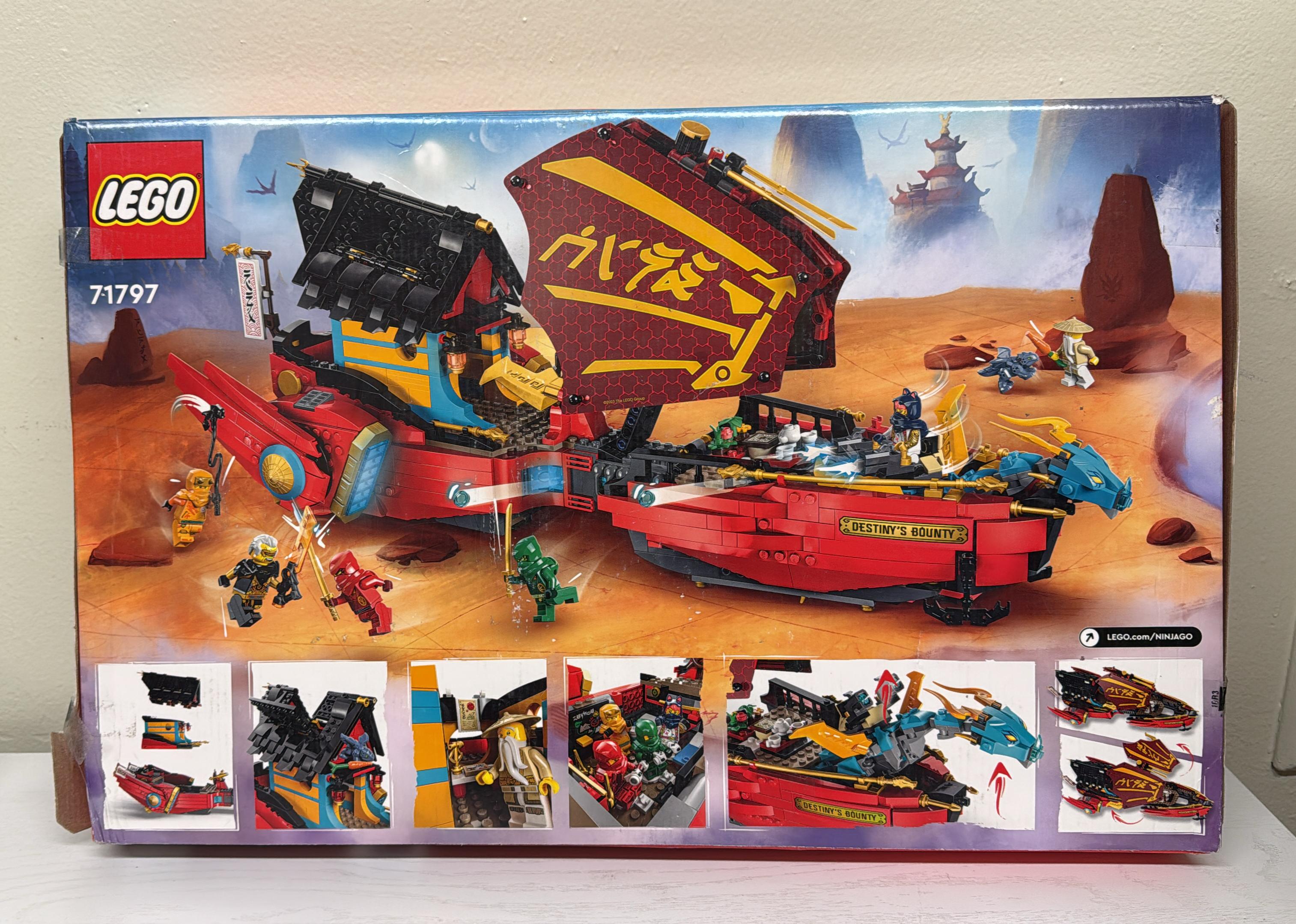 LEGO NINJAGO Destiny's Bounty – Race Against Time Dragon Building Toy 71797 (Open Box)