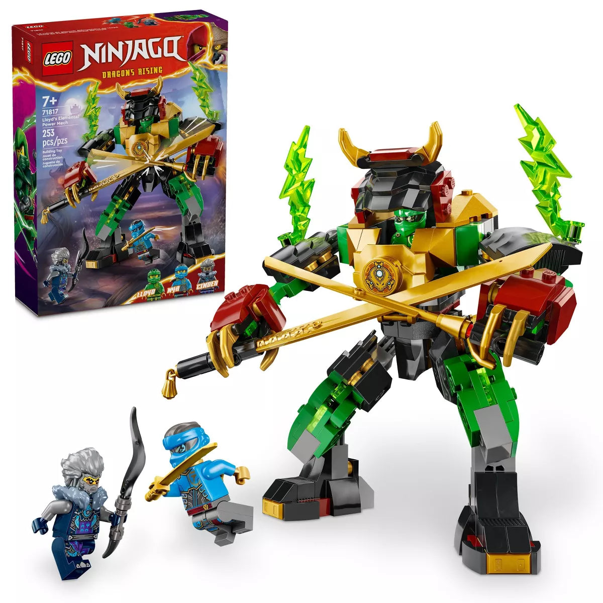 LEGO NINJAGO Lloyd's Elemental Power Mech Ninja Gift Toy (71817)