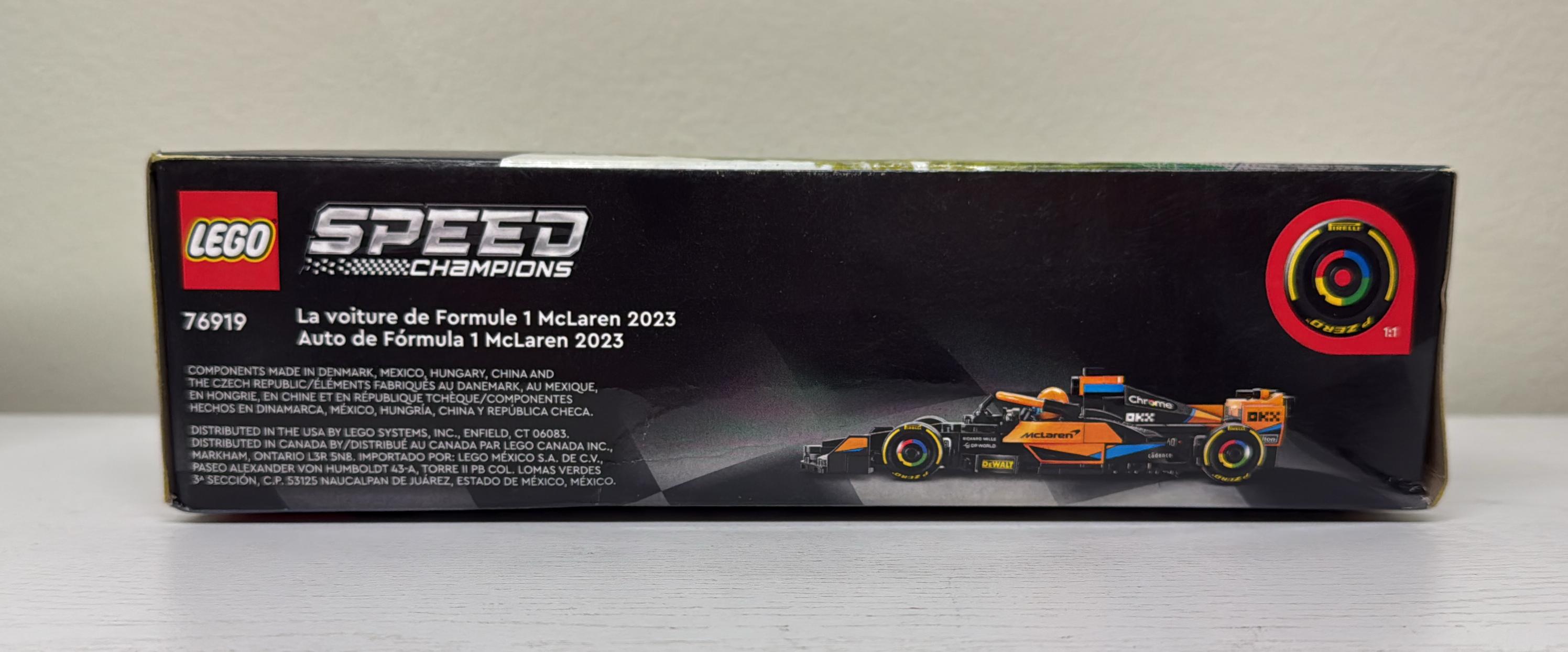 LEGO Speed Champions 2023 McLaren Formula 1 Race Car Toy 76919 (Brand New)