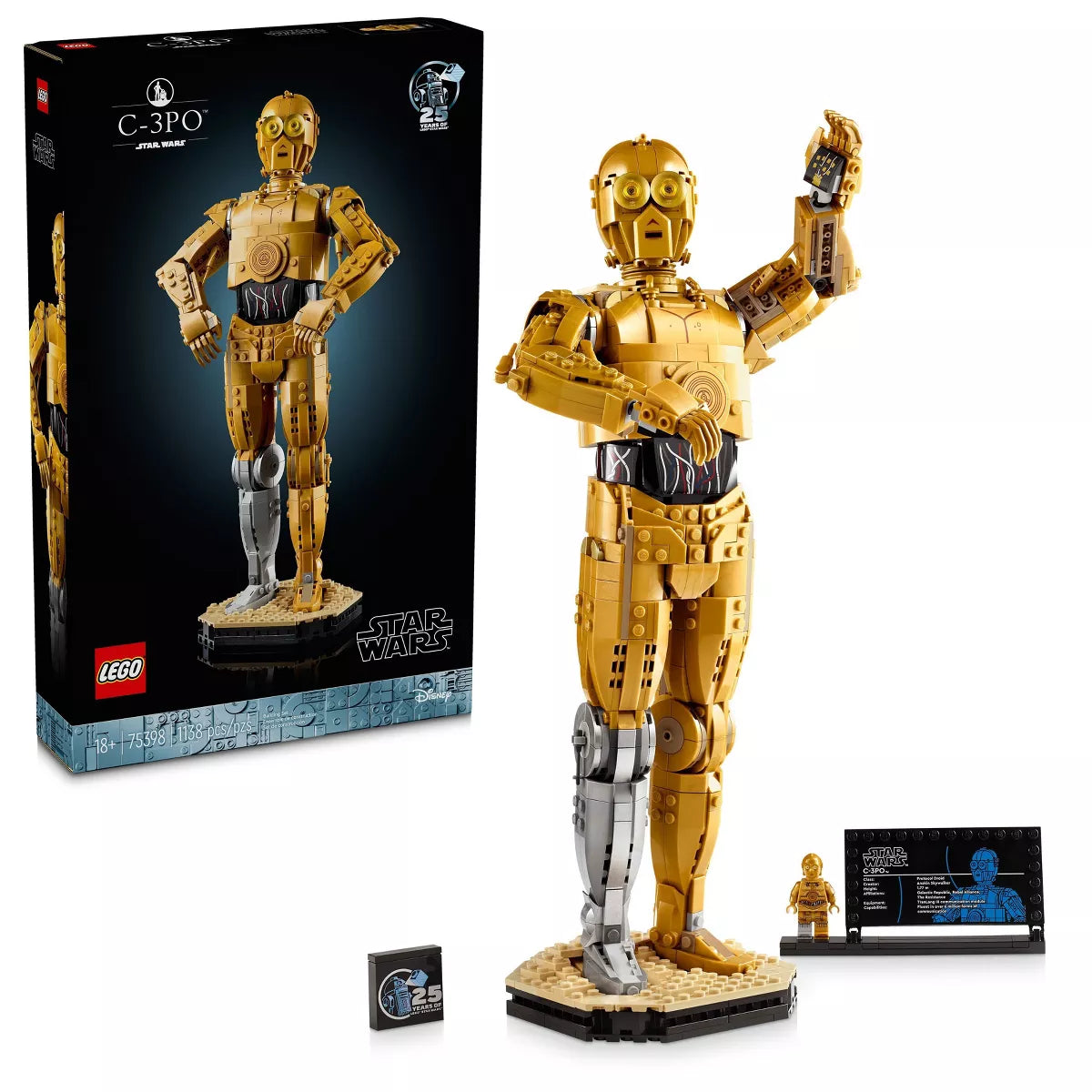 LEGO Star Wars C-3PO Buildable Droid Figure (75398) (Brand New)