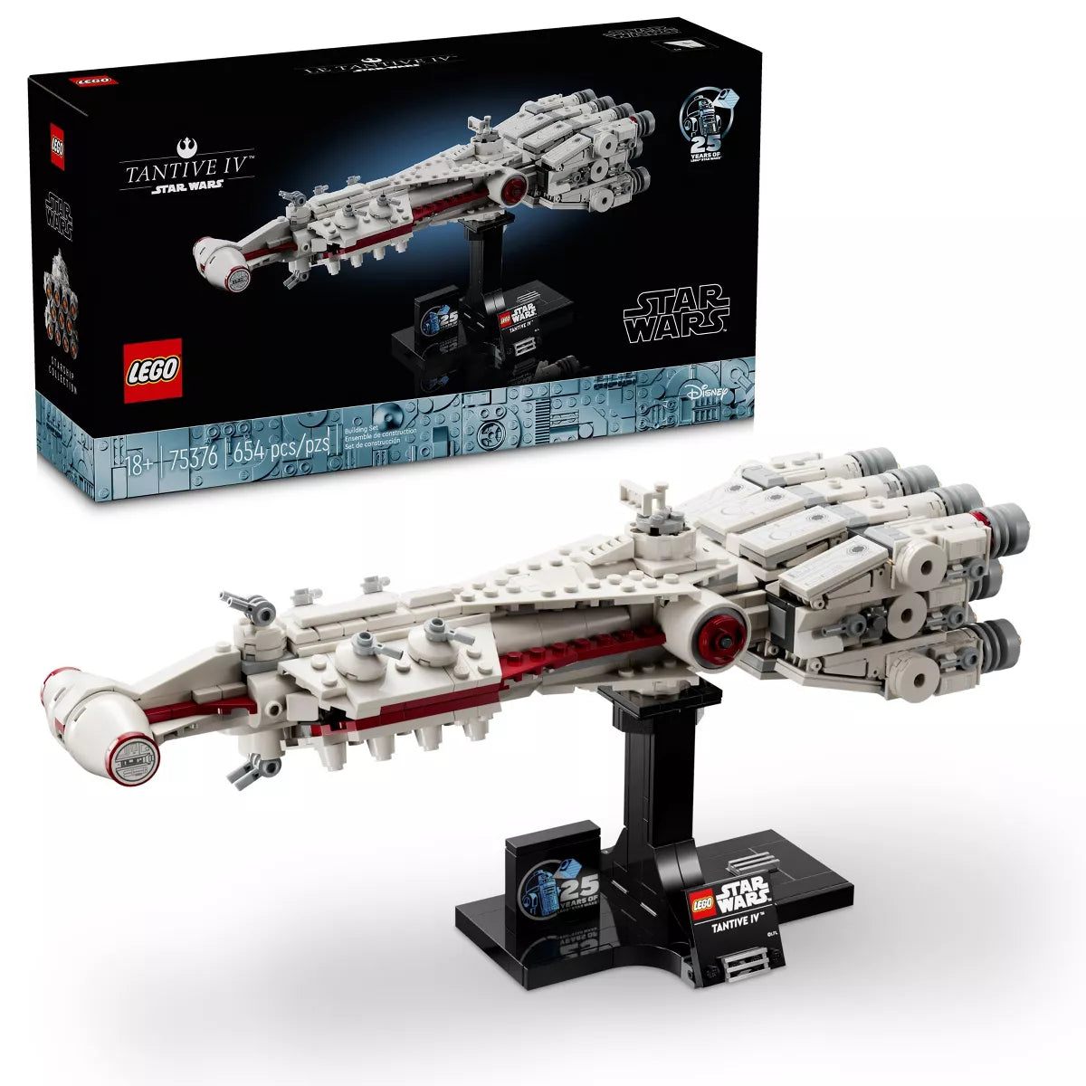 LEGO Star Wars Tantive IV Build and Display Starship Model (75376) (Brand New)