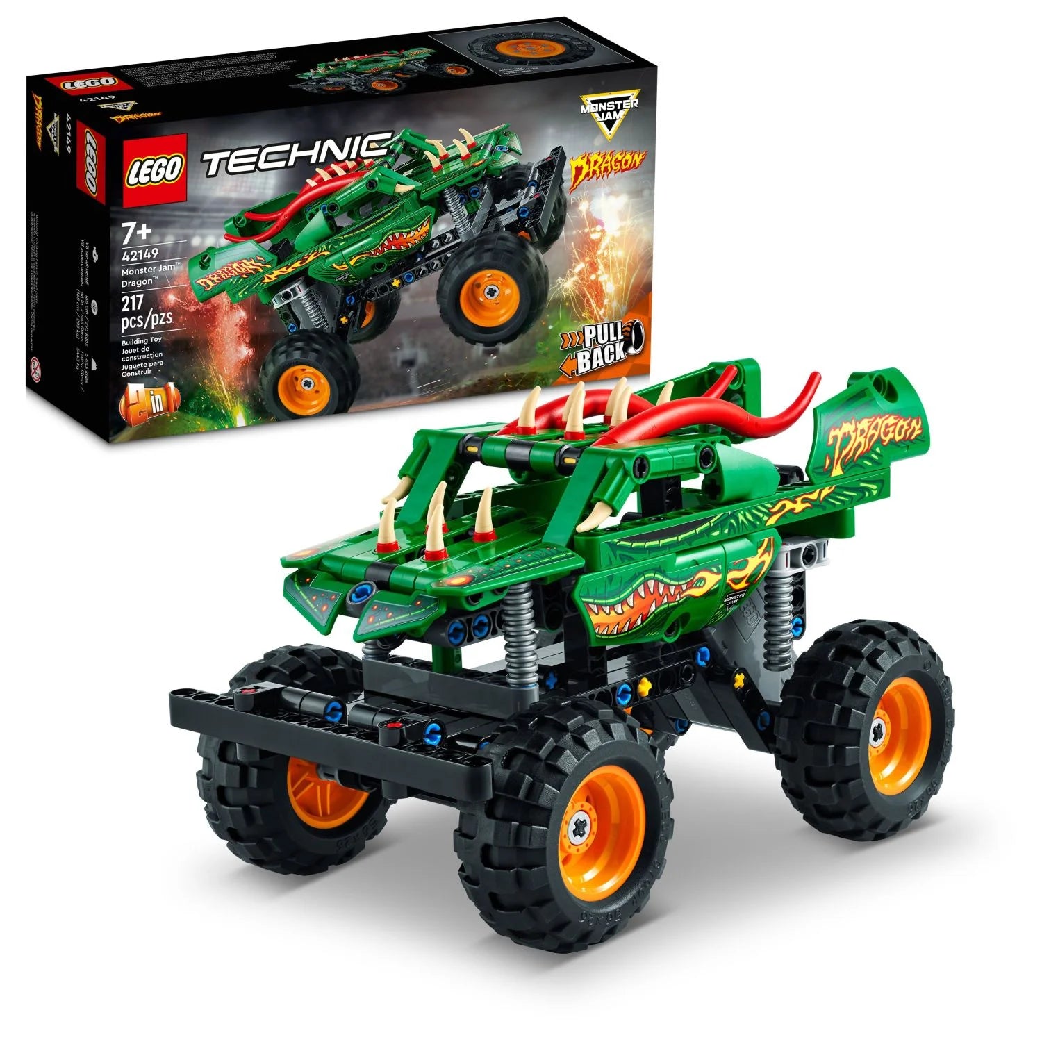 LEGO Technic Monster Jam Dragon 2-in-1 Monster Truck Toy (42149)