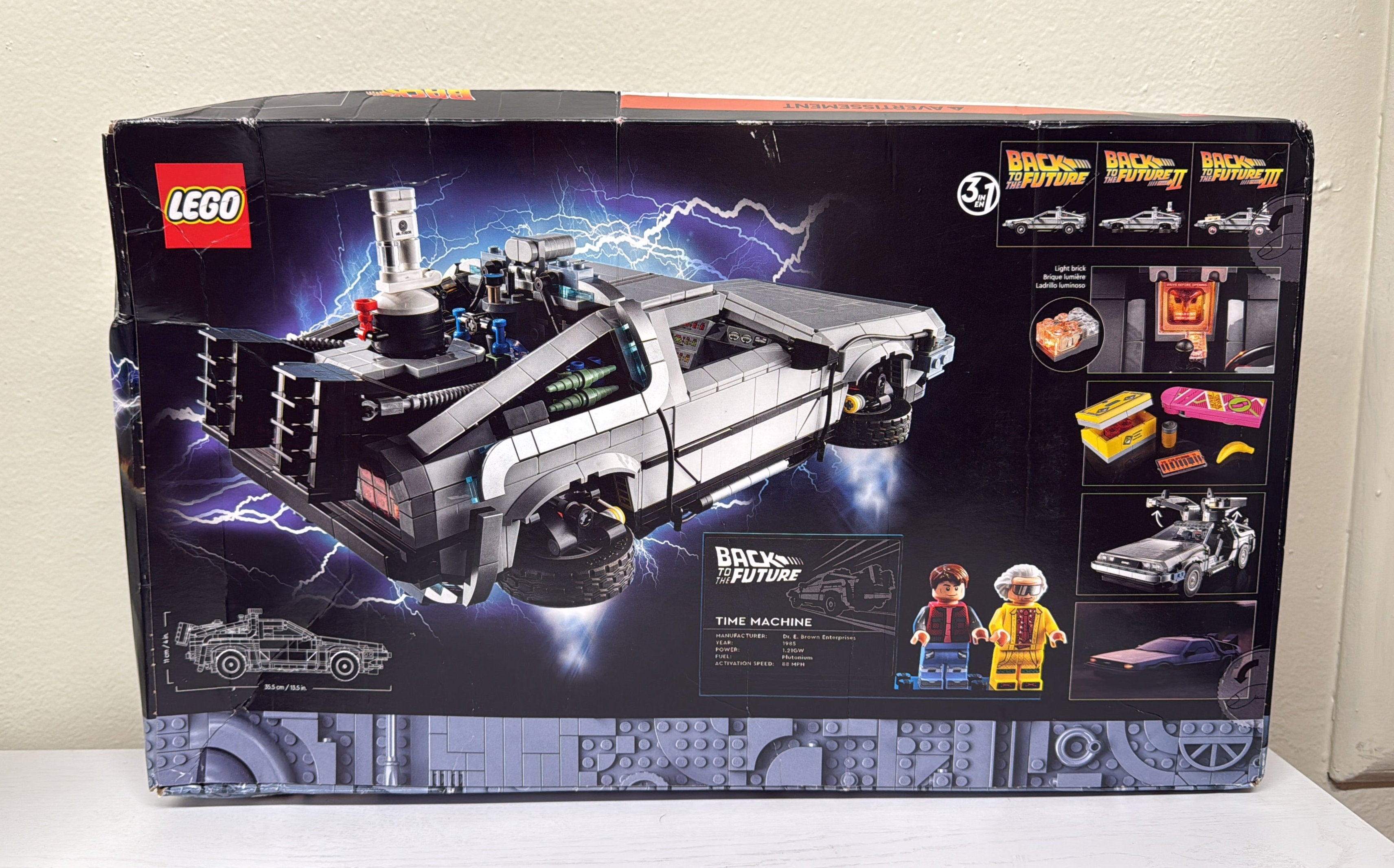 LEGO Icons Back to the Future Time Machine Car Set 10300 (Brand New)